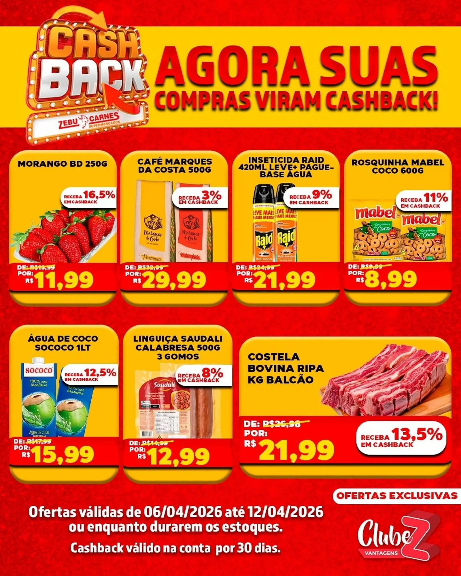 Encarte de Catálogo Zebu Carnes Supermercados 5 de abril até 12 de abril 2026 - Pagina 1