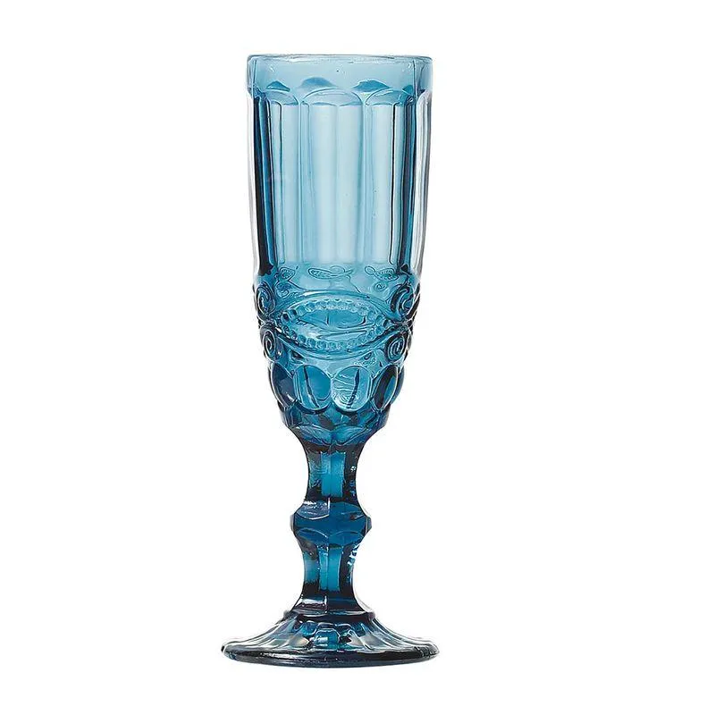 Taça de Champagne Santorini 165mL Azul - Ana Maria Braga