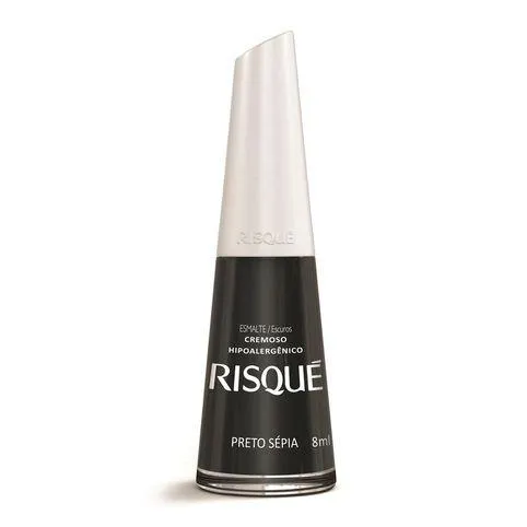 Esmalte Cremoso Risqué preto sépia 8ml