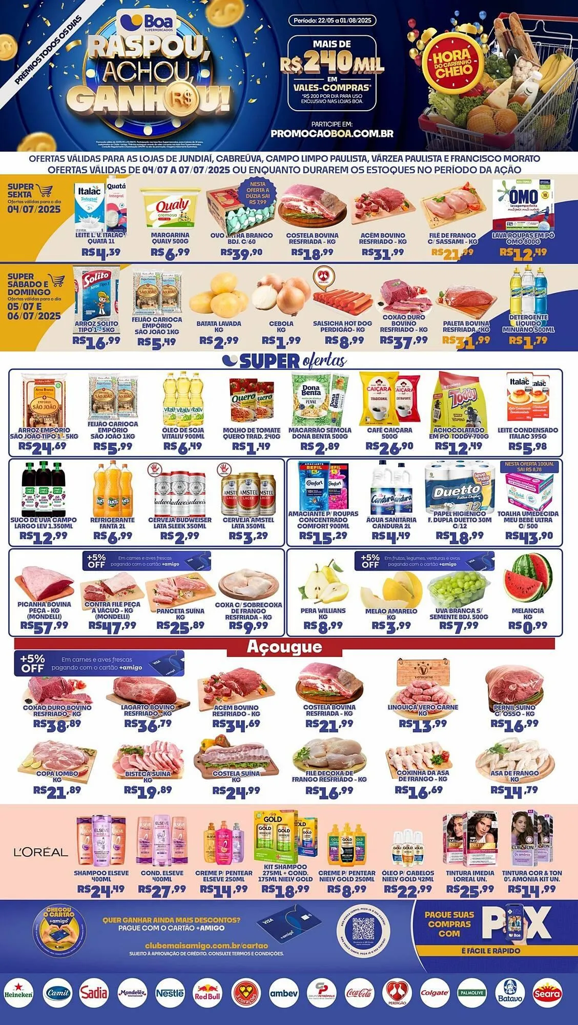 Encarte de Catálogo Boa Supermercados 4 de julho até 7 de julho 2025 - Pagina 1