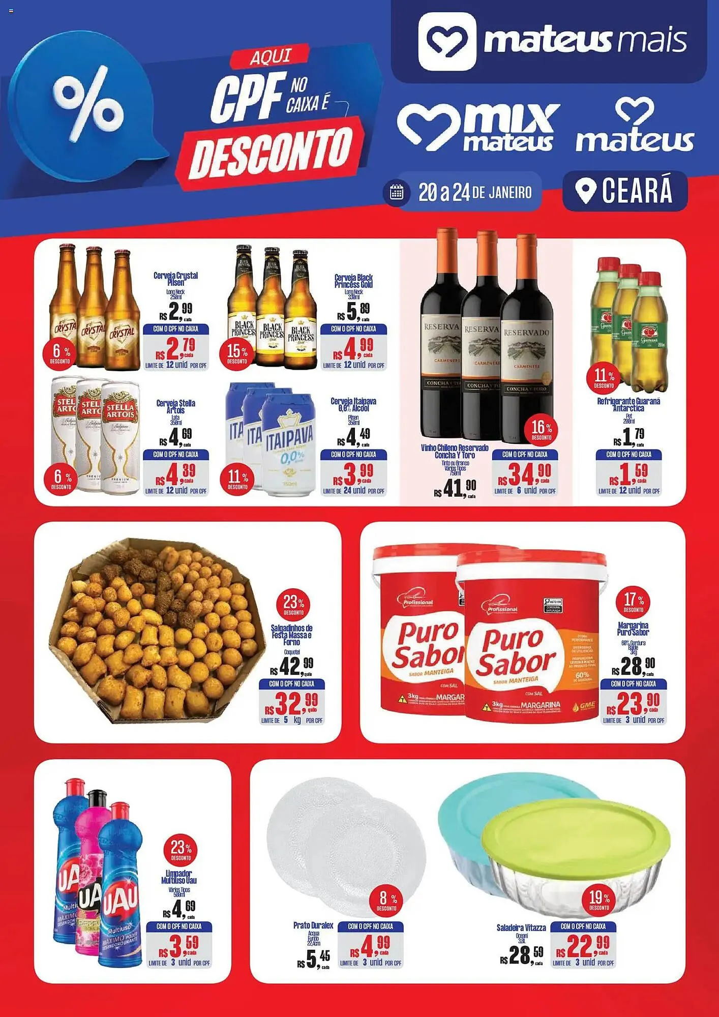 Encarte de Catálogo Supermercados Mateus 20 de janeiro até 24 de janeiro 2026 - Pagina 1