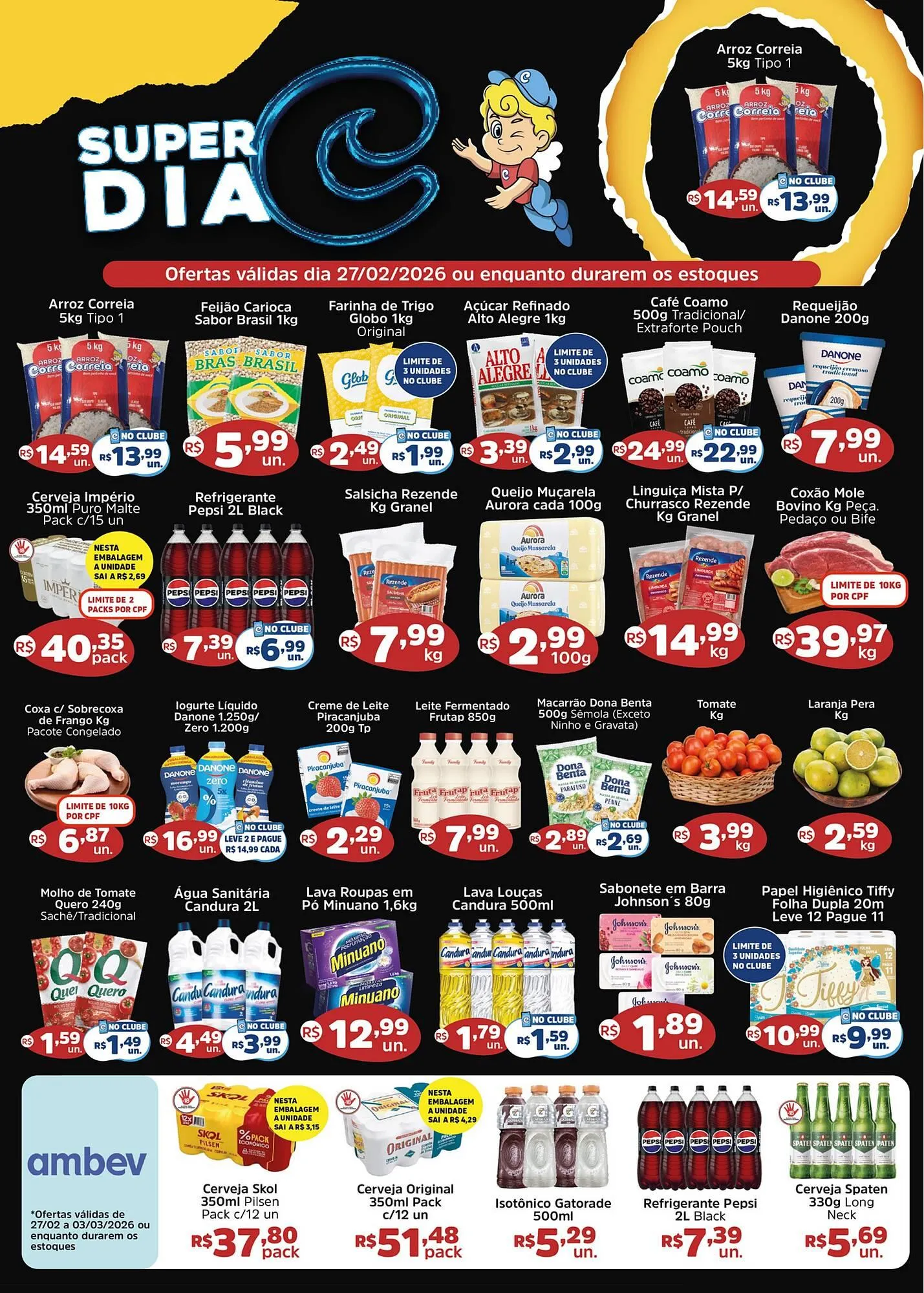 Encarte de Catálogo Supermercados Correia 27 de fevereiro até 3 de março 2026 - Pagina 1