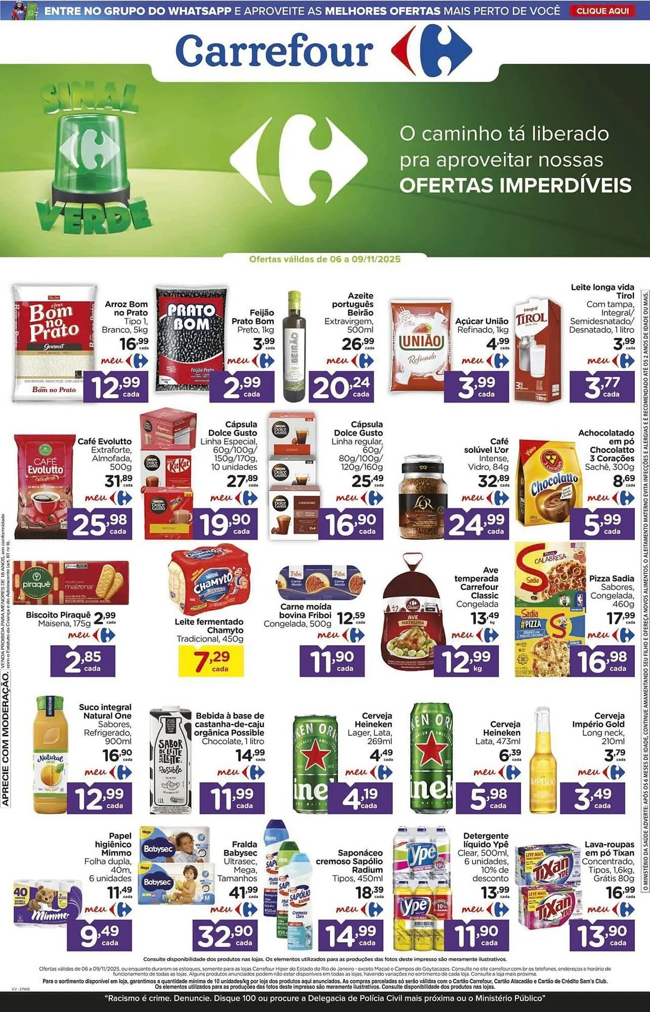 Encarte de Folheto Carrefour 6 de novembro até 9 de novembro 2025 - Pagina 1