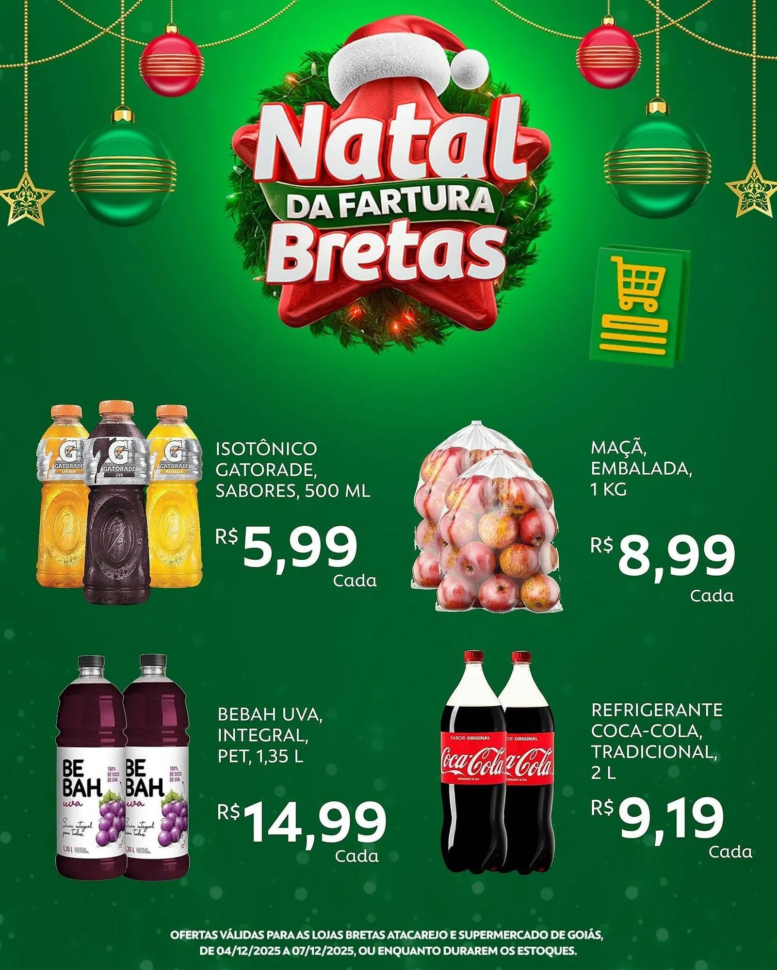 Encarte de Catálogo Supermercados Bretas 4 de dezembro até 7 de dezembro 2025 - Pagina 1