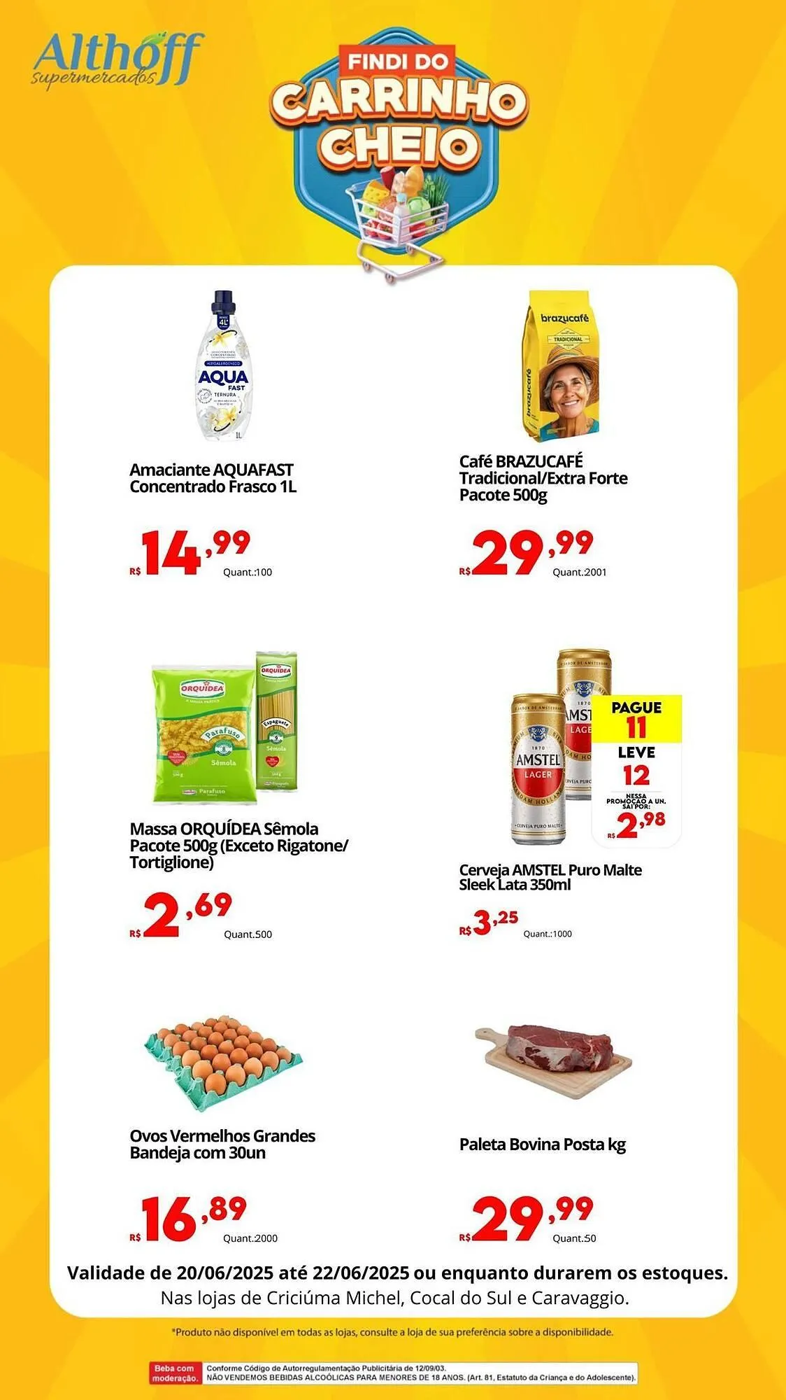 Encarte de Catálogo Althoff Supermercados 20 de junho até 22 de junho 2025 - Pagina 1