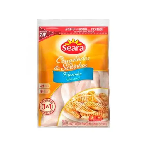 Filezinho de Peito de Frango Sassami Pacote Seara 1KG