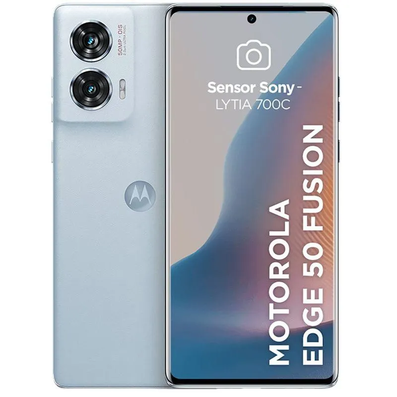 Smartphone Motorola Edge 50 Fusion 5G Azul Claro 256GB Tela 6.7" Câmera 50MP 16GB RAM Boost