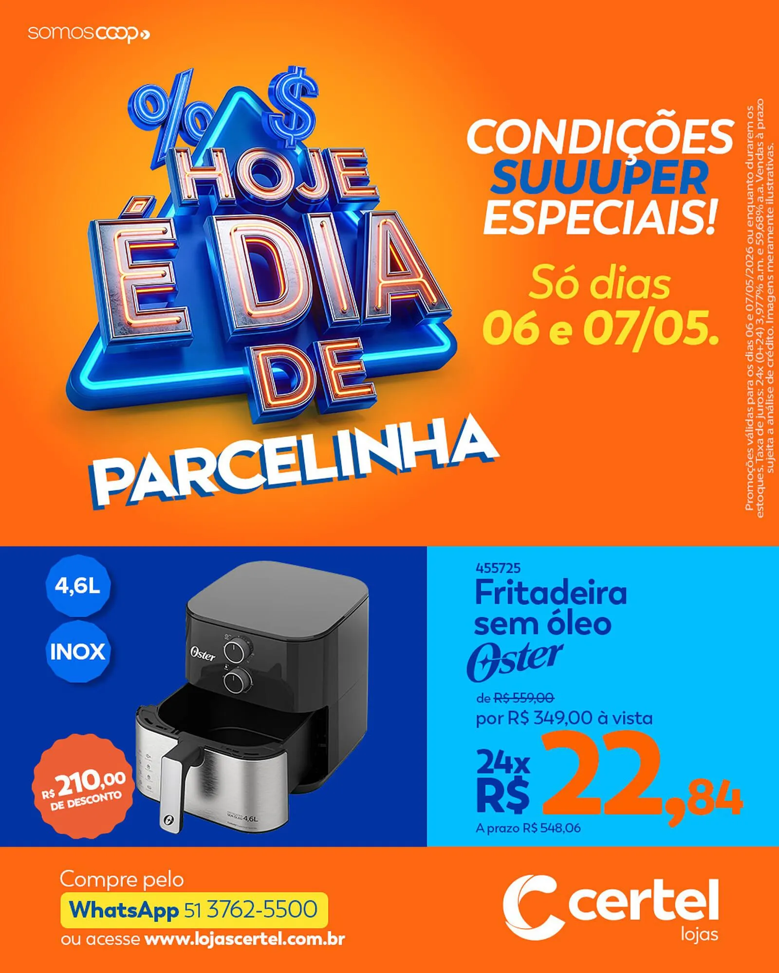 Encarte de Folheto Lojas Certel 6 de maio até 7 de maio 2026 - Pagina 1