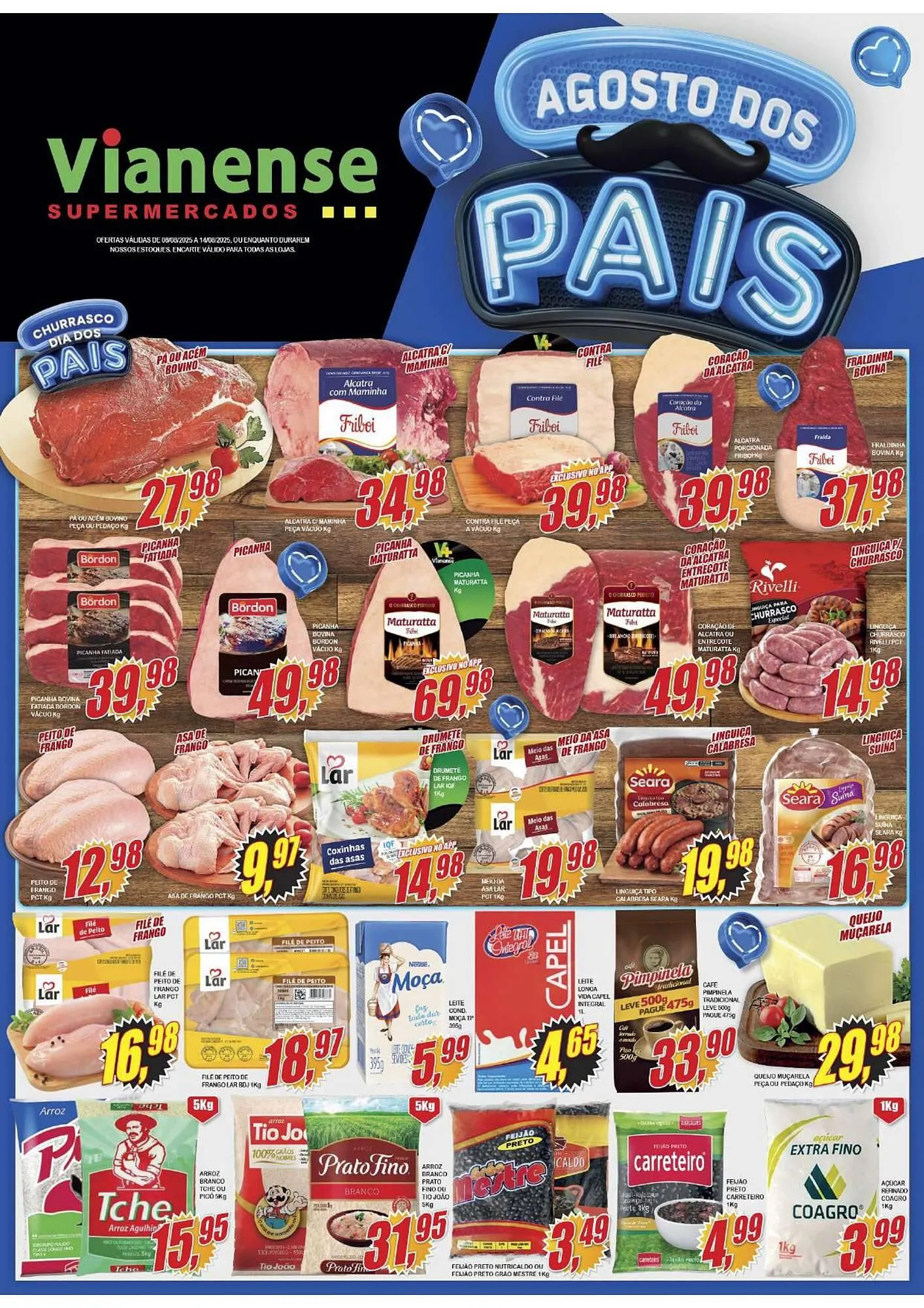 Encarte de Catálogo Vianense Supermercados 9 de agosto até 14 de agosto 2025 - Pagina 1