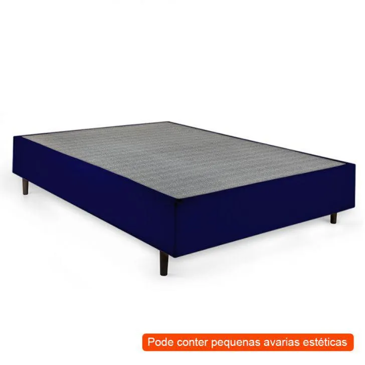 [OUTLET] Base para Cama Box King Guldi (39x193x203) Azul e Cinza