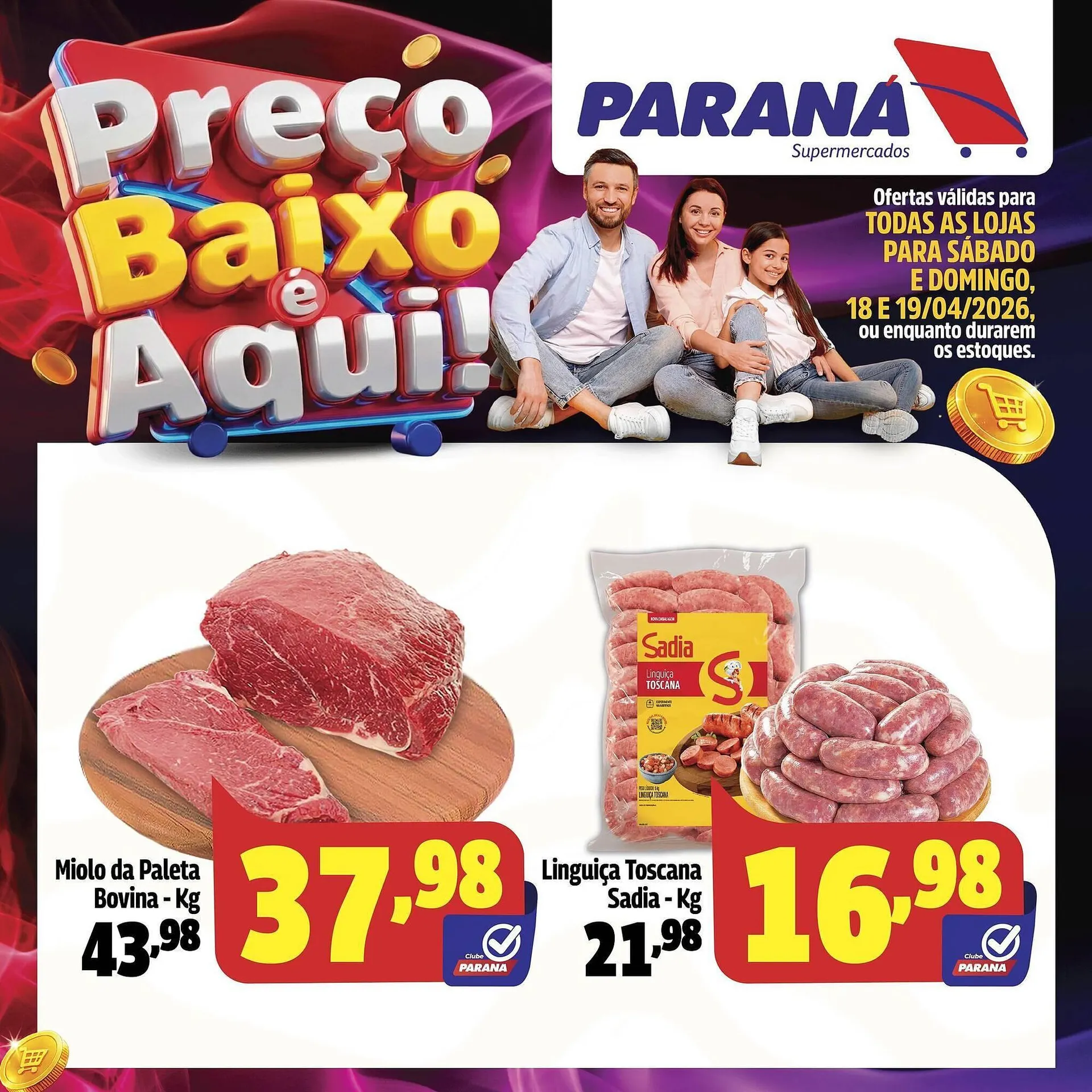 Encarte de Folheto Supermercado Paraná 18 de abril até 19 de abril 2026 - Pagina 1