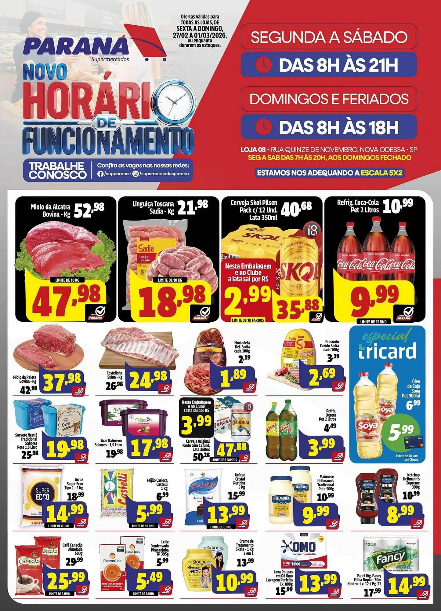 Encarte de Folheto Supermercado Paraná 27 de fevereiro até 1 de março 2026 - Pagina 1