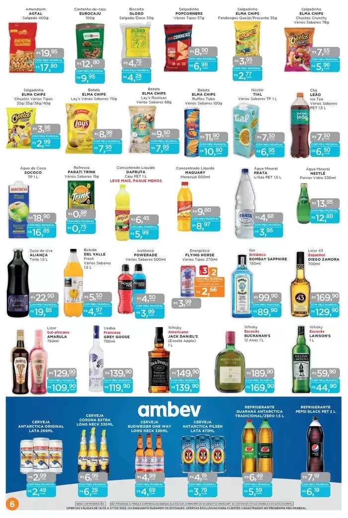 Encarte de Ofertas Supermercados Mundial 14 de março até 27 de março 2025 - Pagina 6