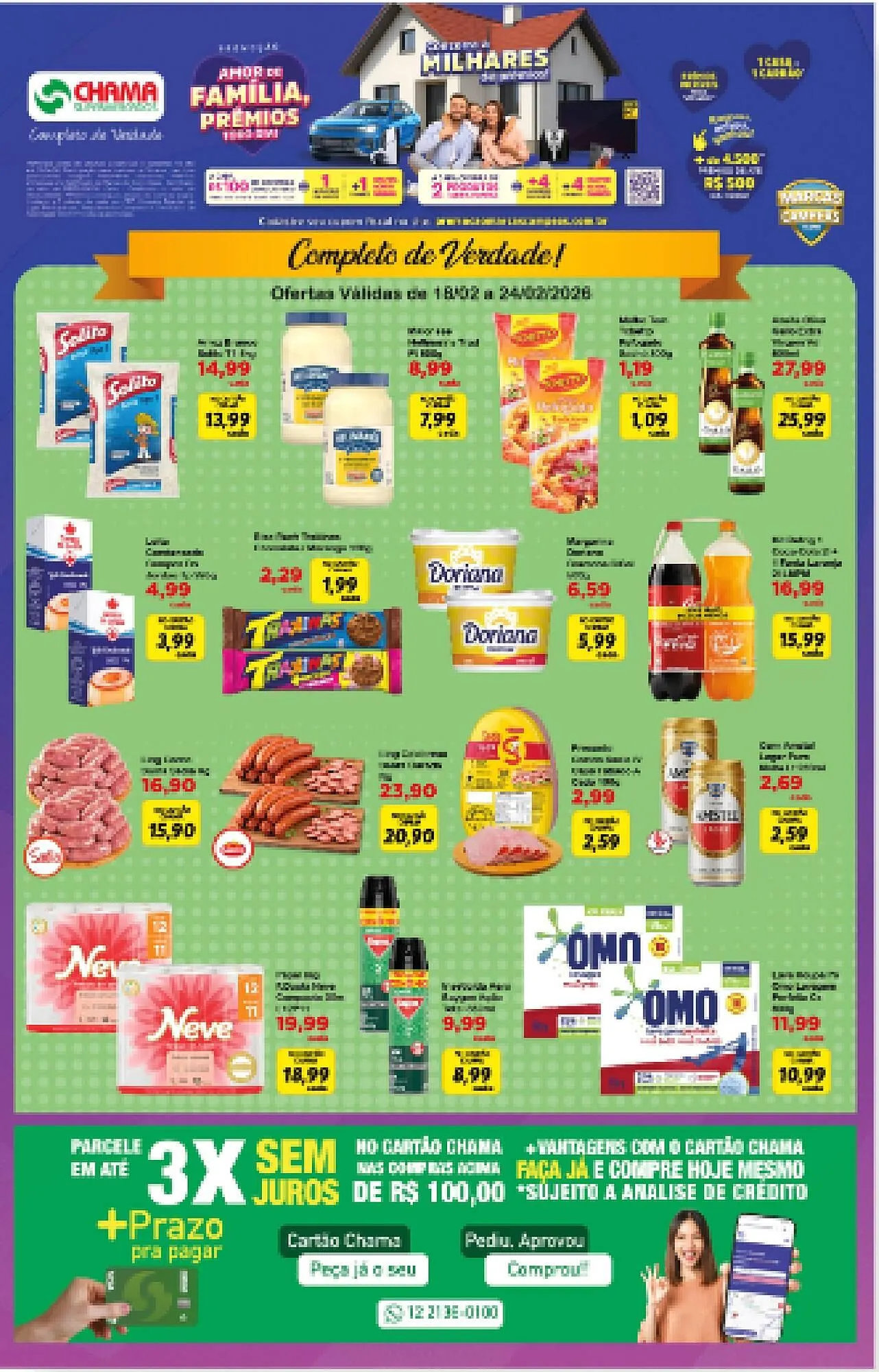 Encarte de Catálogo Chama Supermercados 18 de fevereiro até 24 de fevereiro 2026 - Pagina 1