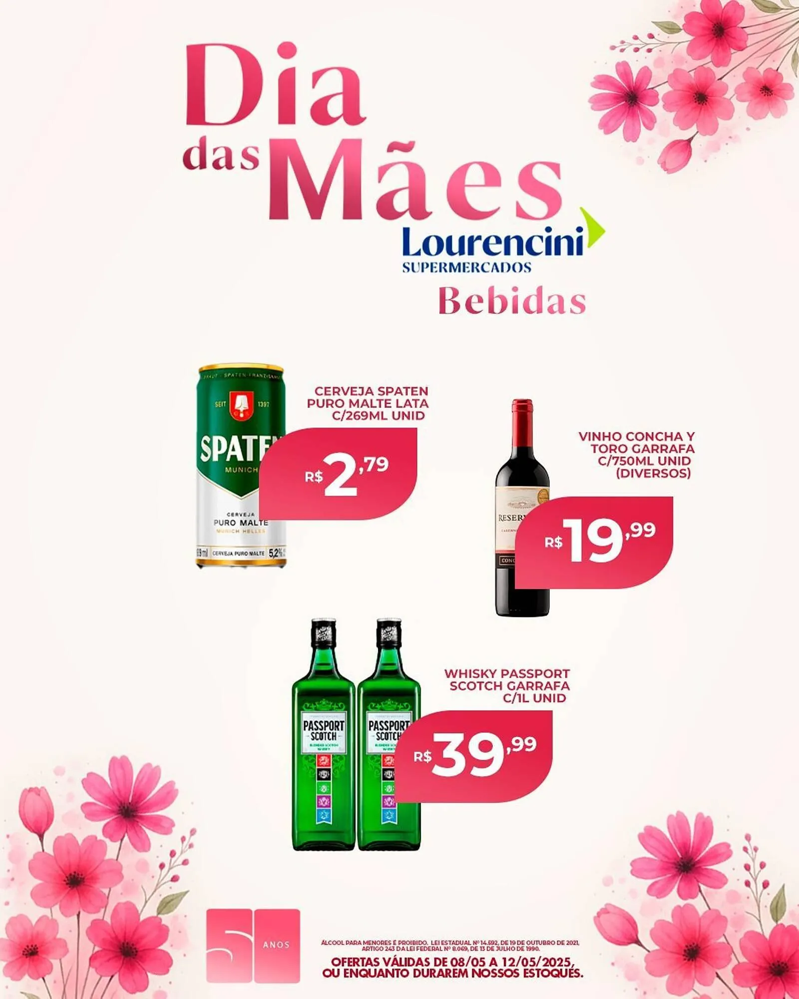 Encarte de Catálogo Lourencini Supermercados 8 de maio até 12 de maio 2025 - Pagina 3