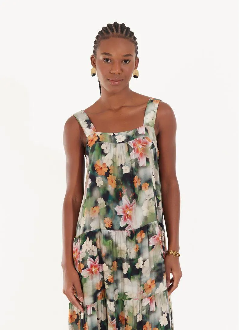 Vestido alça estampado hallen