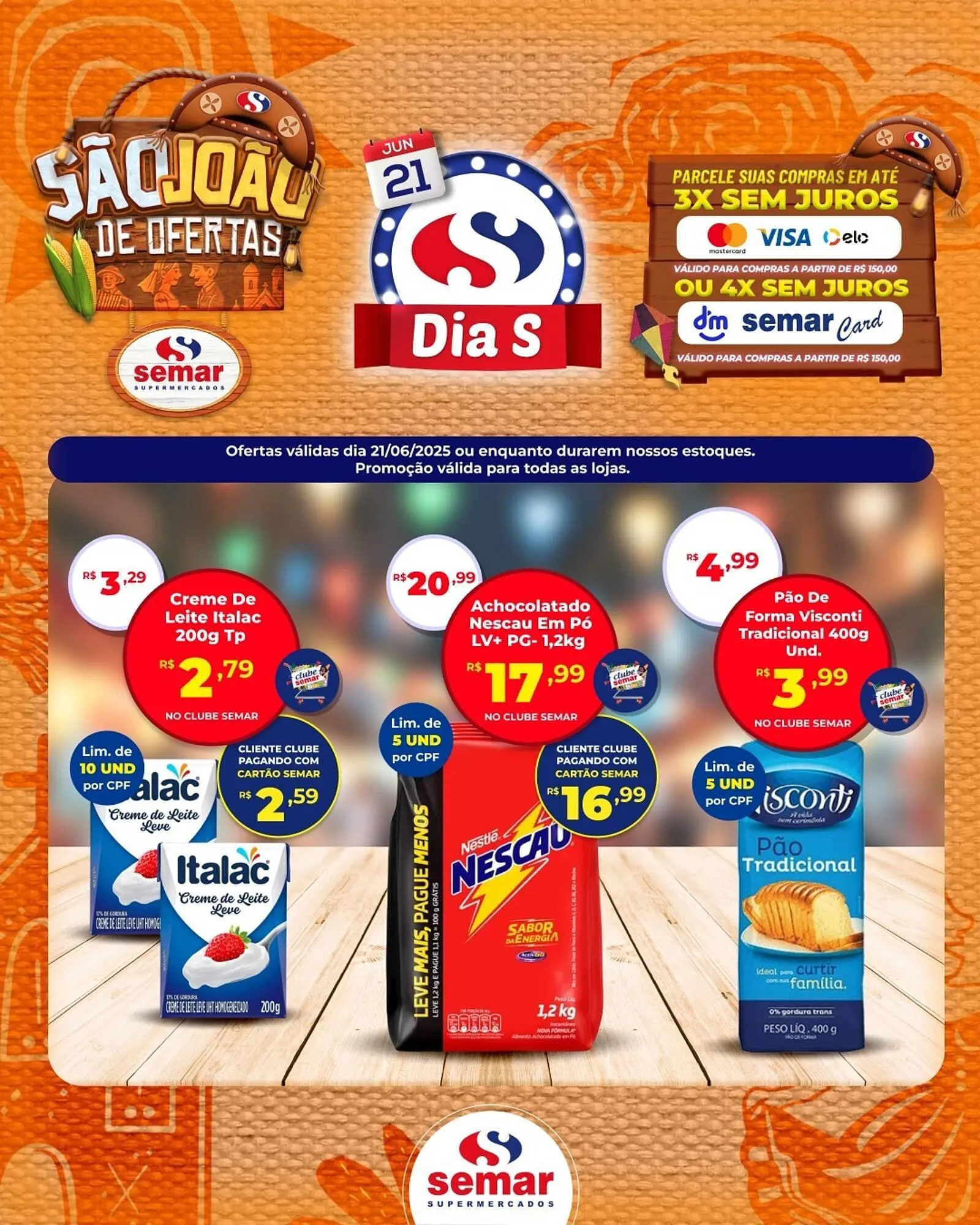 Encarte de Catálogo Semar Supermercado 20 de junho até 21 de junho 2025 - Pagina 3