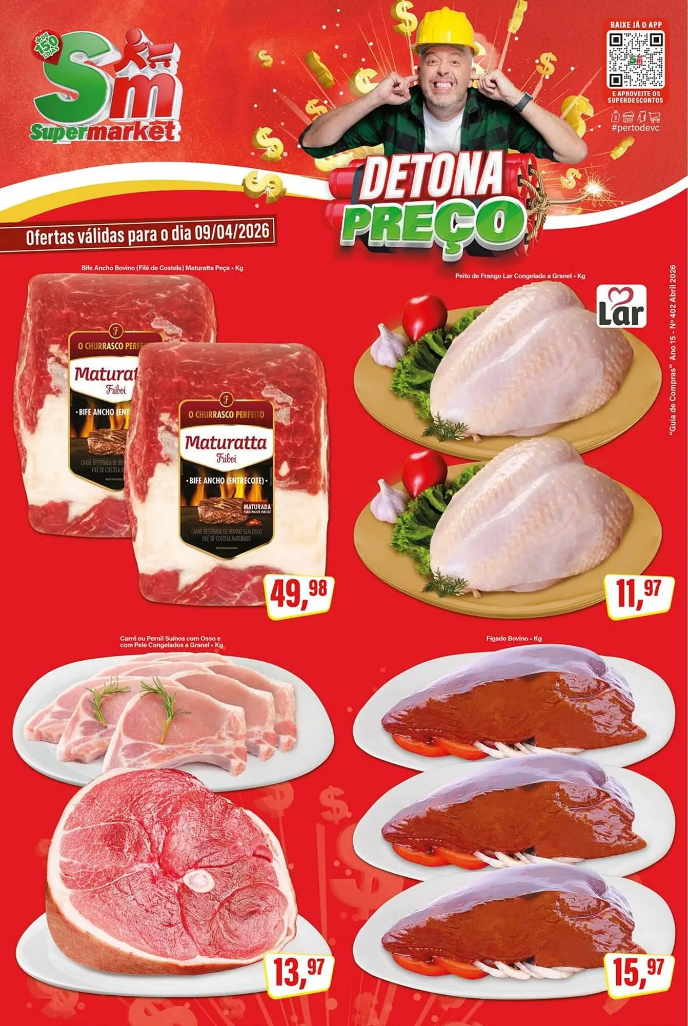 Encarte de Encarte Rede Supermarket 9 de abril até 15 de abril 2026 - Pagina 1