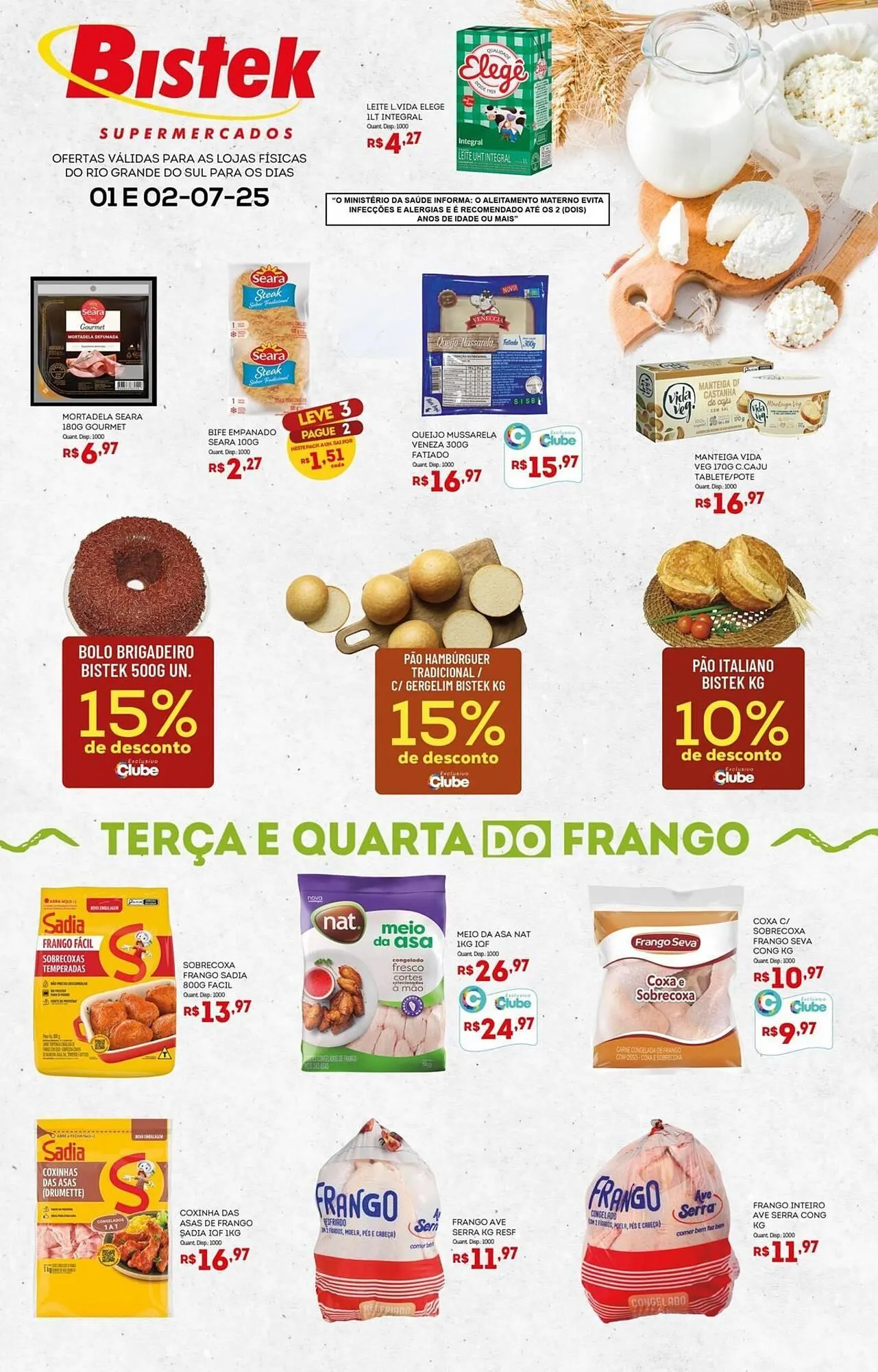 Encarte de Catálogo Bistek Supermercados 1 de julho até 2 de julho 2025 - Pagina 1