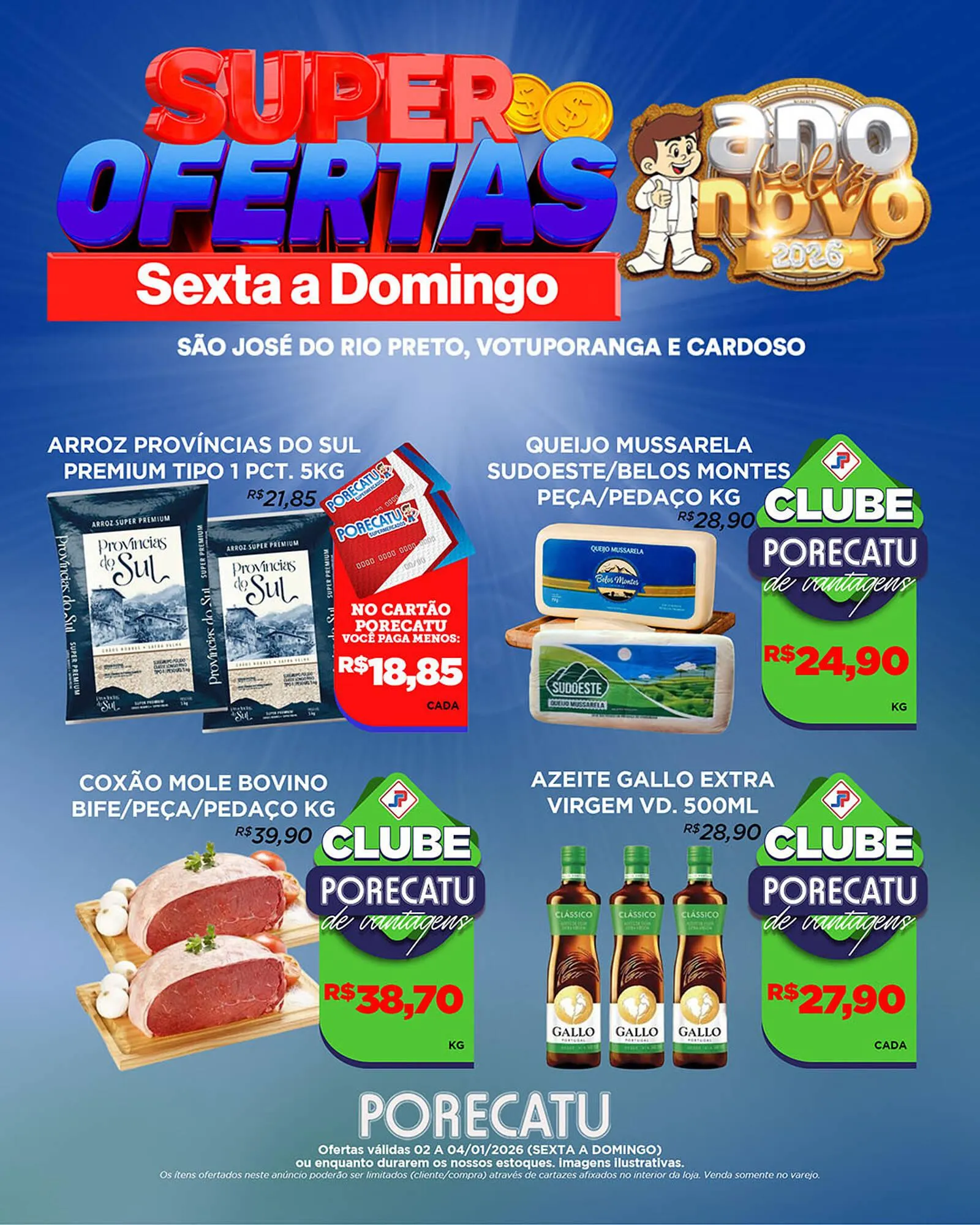Encarte de Catálogo Supermercado Porecatu 2 de janeiro até 4 de janeiro 2026 - Pagina 1