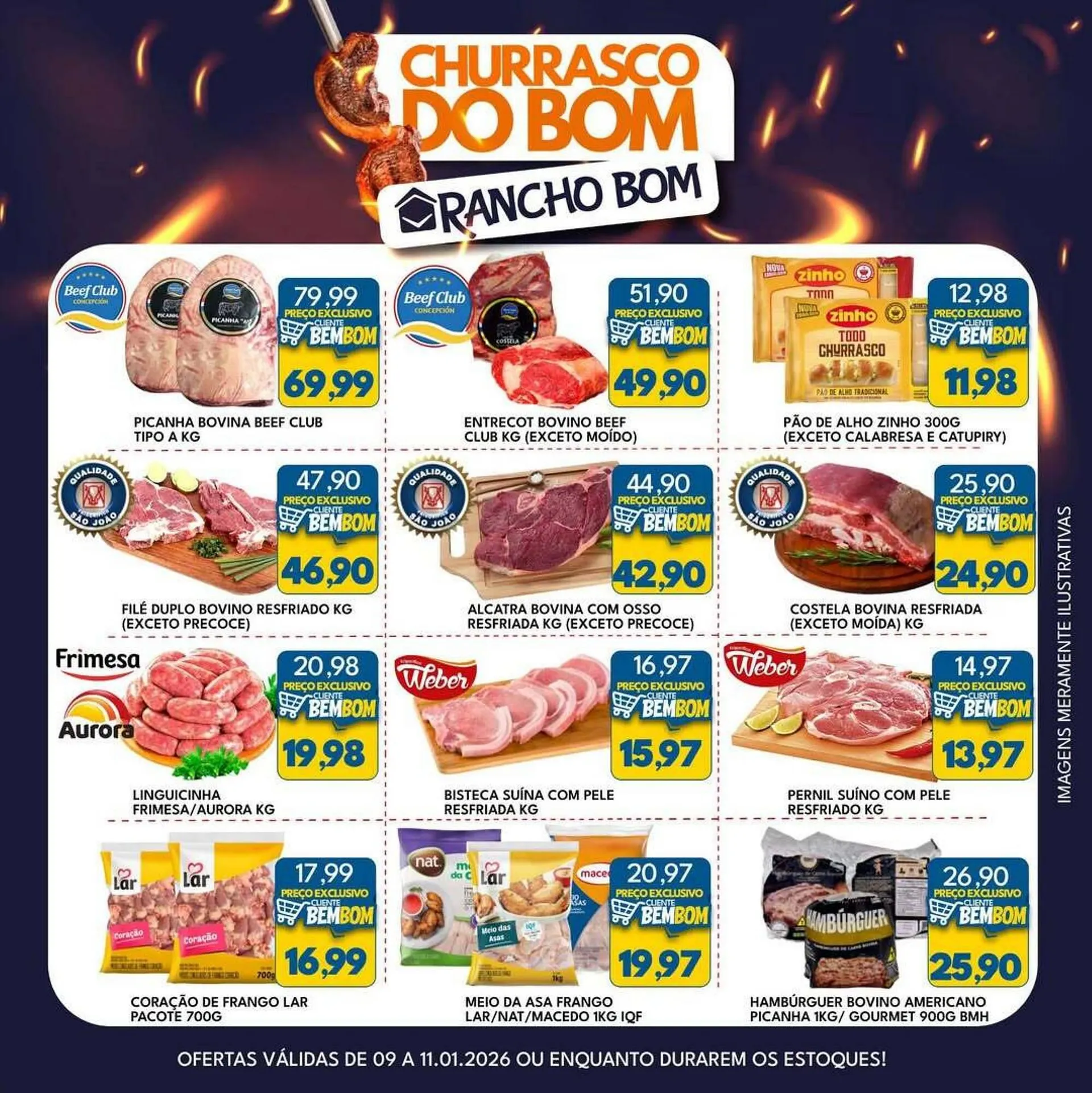 Encarte de Catálogo Rancho Bom Supermercados 9 de janeiro até 11 de janeiro 2026 - Pagina 1