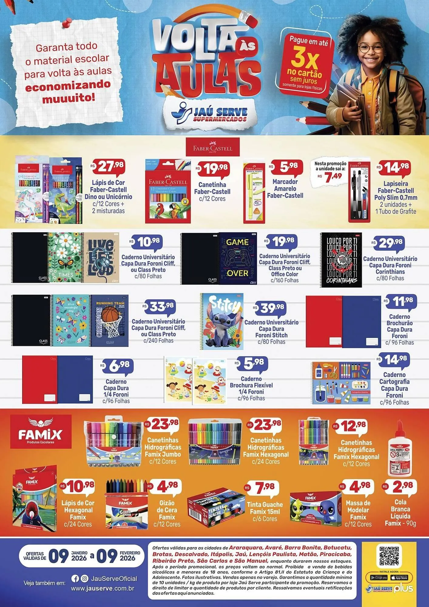 Encarte de Catálogo Supermercados Jau Serve 13 de janeiro até 9 de fevereiro 2026 - Pagina 1