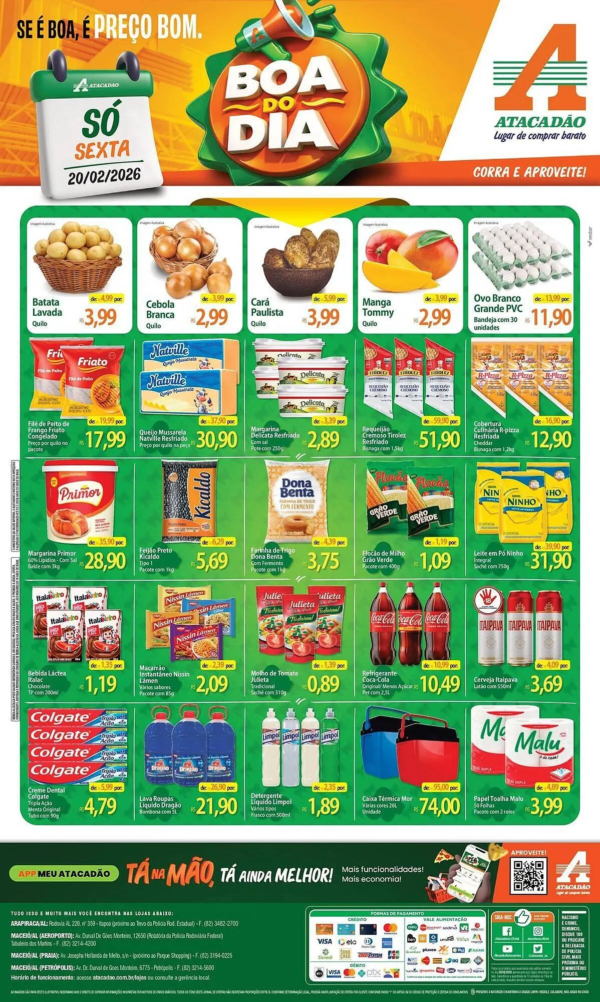Encarte de Folheto Atacadão 20 de fevereiro até 20 de fevereiro 2026 - Pagina 1