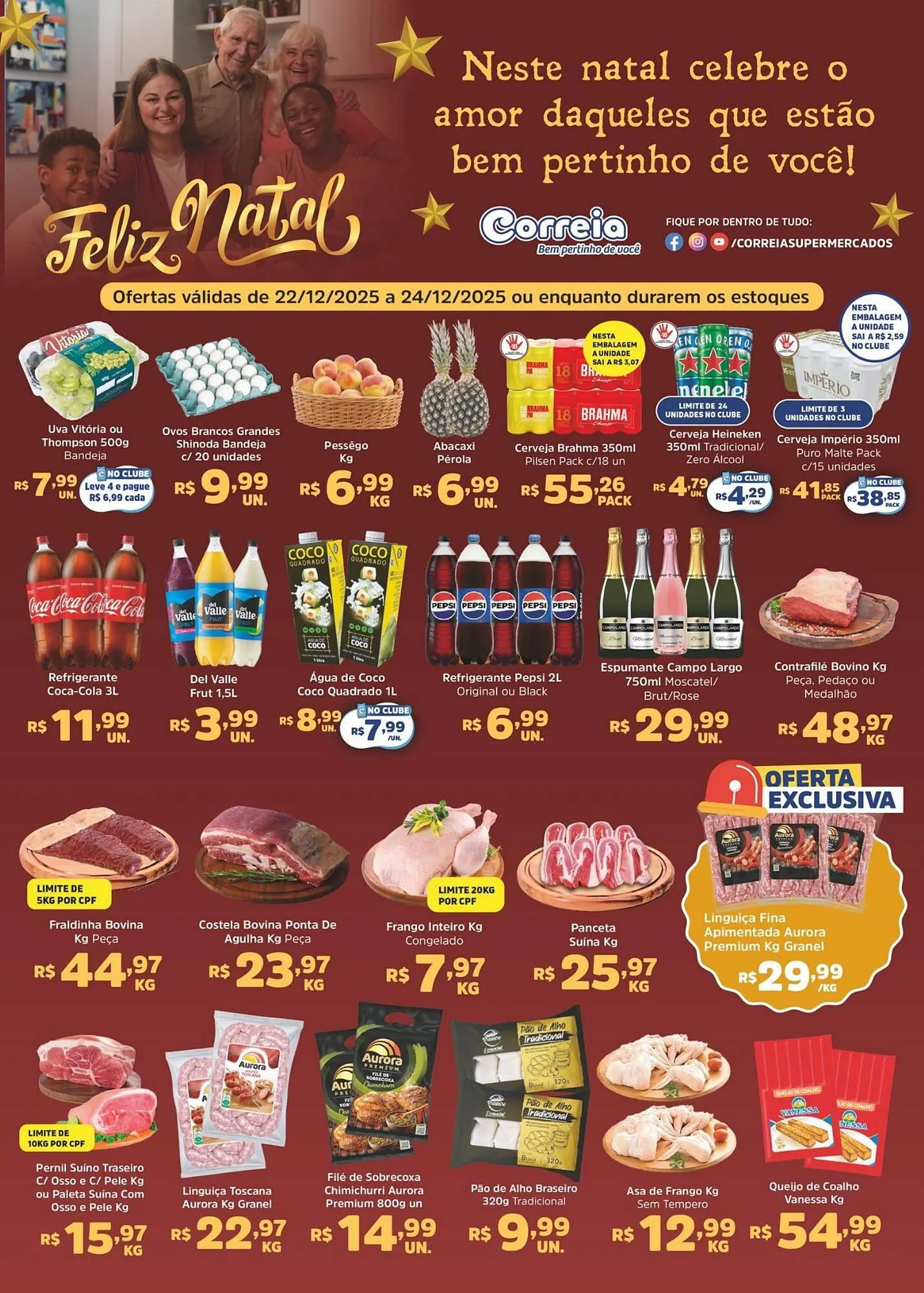 Encarte de Catálogo Supermercados Correia 22 de dezembro até 24 de dezembro 2025 - Pagina 1