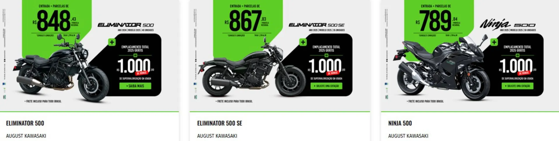 Encarte de Catálogo Kawasaki 20 de agosto até 31 de agosto 2025 - Pagina 3