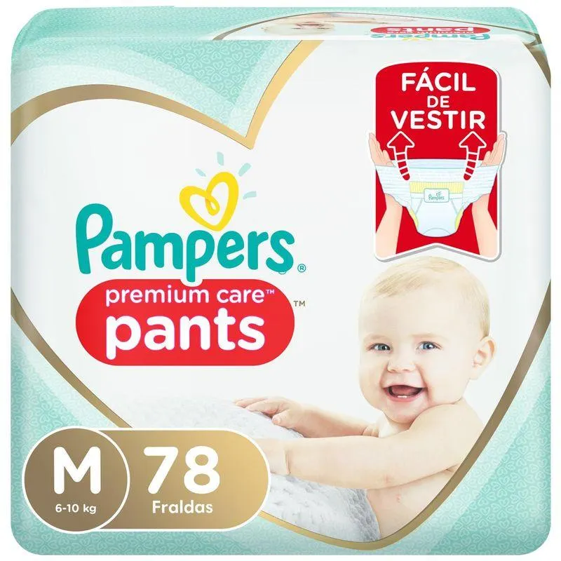 Fralda Pampers Pants Premium Care M 78 Unidades
