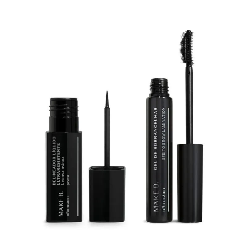 Combo Make B.: Delineador Líquido + Máscara de Sobrancelhas Brow Lamination