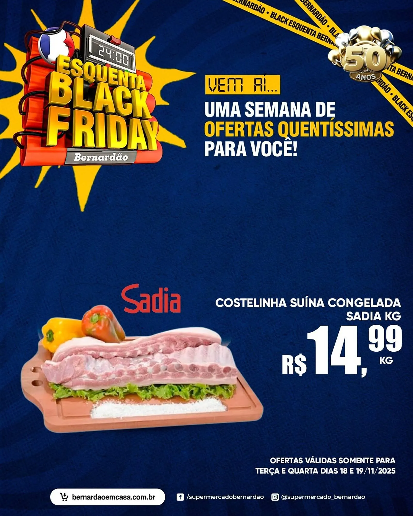 Encarte de Catálogo Supermercado Bernardão 18 de novembro até 19 de novembro 2025 - Pagina 1