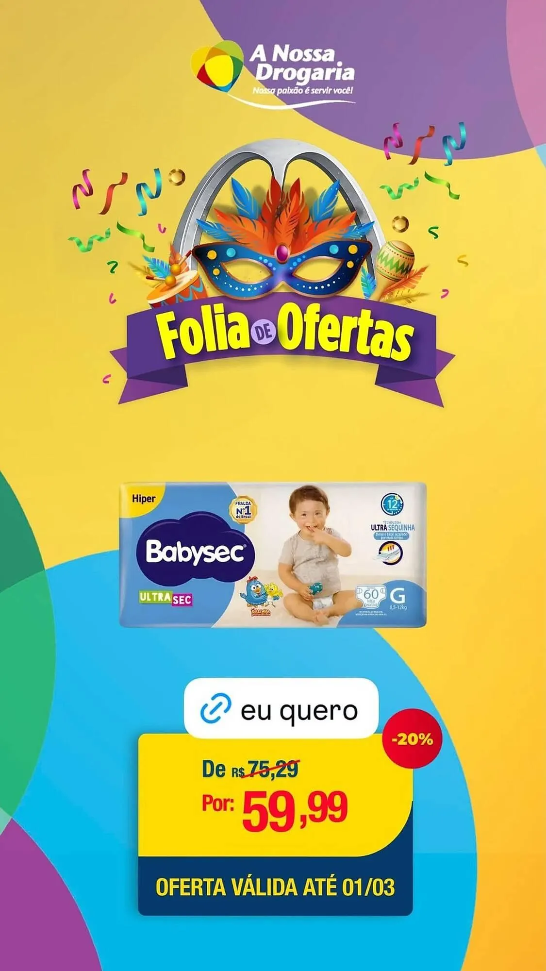 Encarte de Catálogo A Nossa Drogaria 25 de fevereiro até 1 de março 2026 - Pagina 1