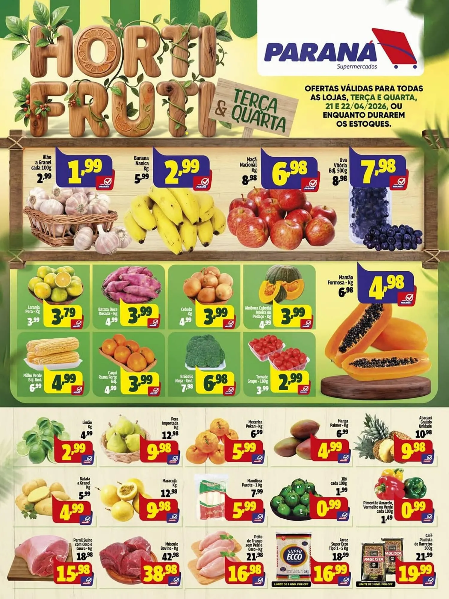 Encarte de Folheto Supermercado Paraná 20 de abril até 23 de abril 2026 - Pagina 1