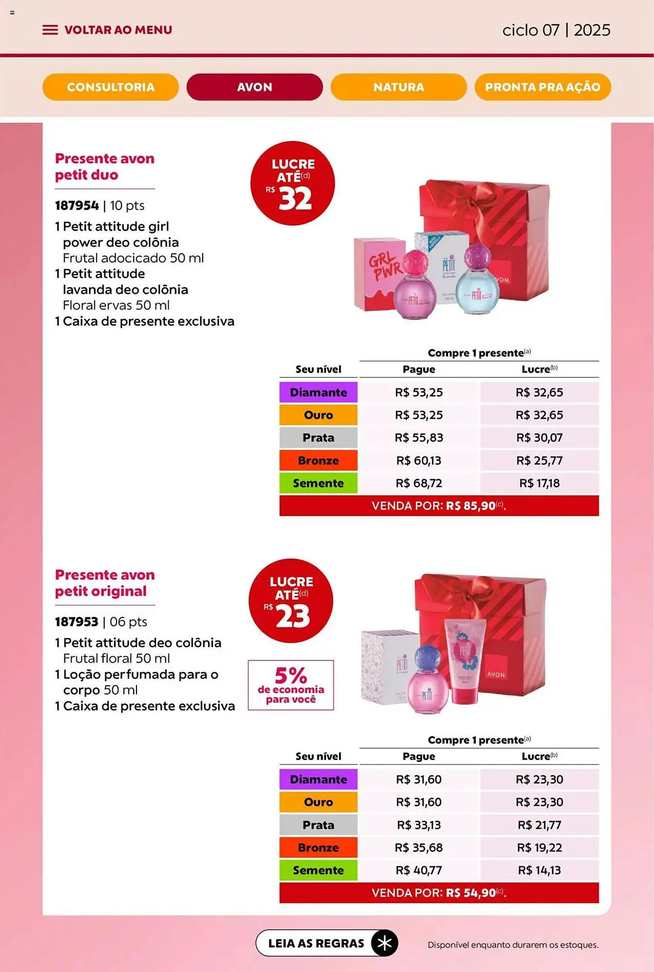 Encarte de Catálogo Avon 3 de abril até 1 de maio 2025 - Pagina 15