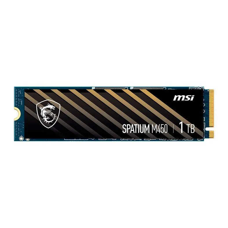 SSD MSI Spatium M450, 1TB, M.2 2280, PCIe NVMe, Leitura 3600MB/s, Gravacao 3000MB/s, SPATIUM-M450-1TB
