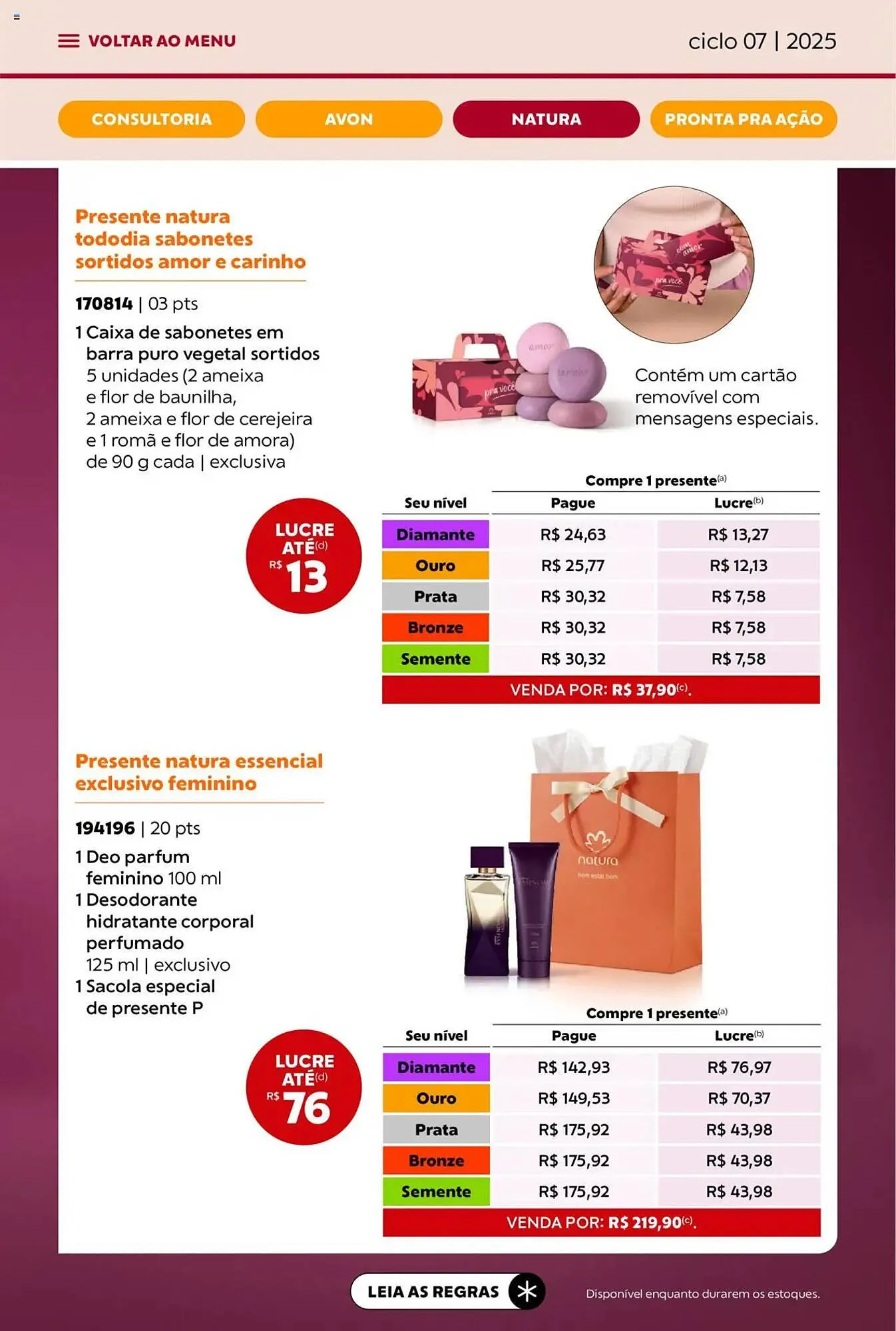 Encarte de Catálogo Avon 3 de abril até 1 de maio 2025 - Pagina 71