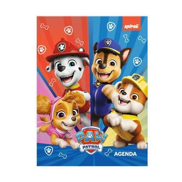 Agenda escolar permanente, Patrulha Canina, 114 folhas, 2635556, Spiral Ptc - PT 1 UN