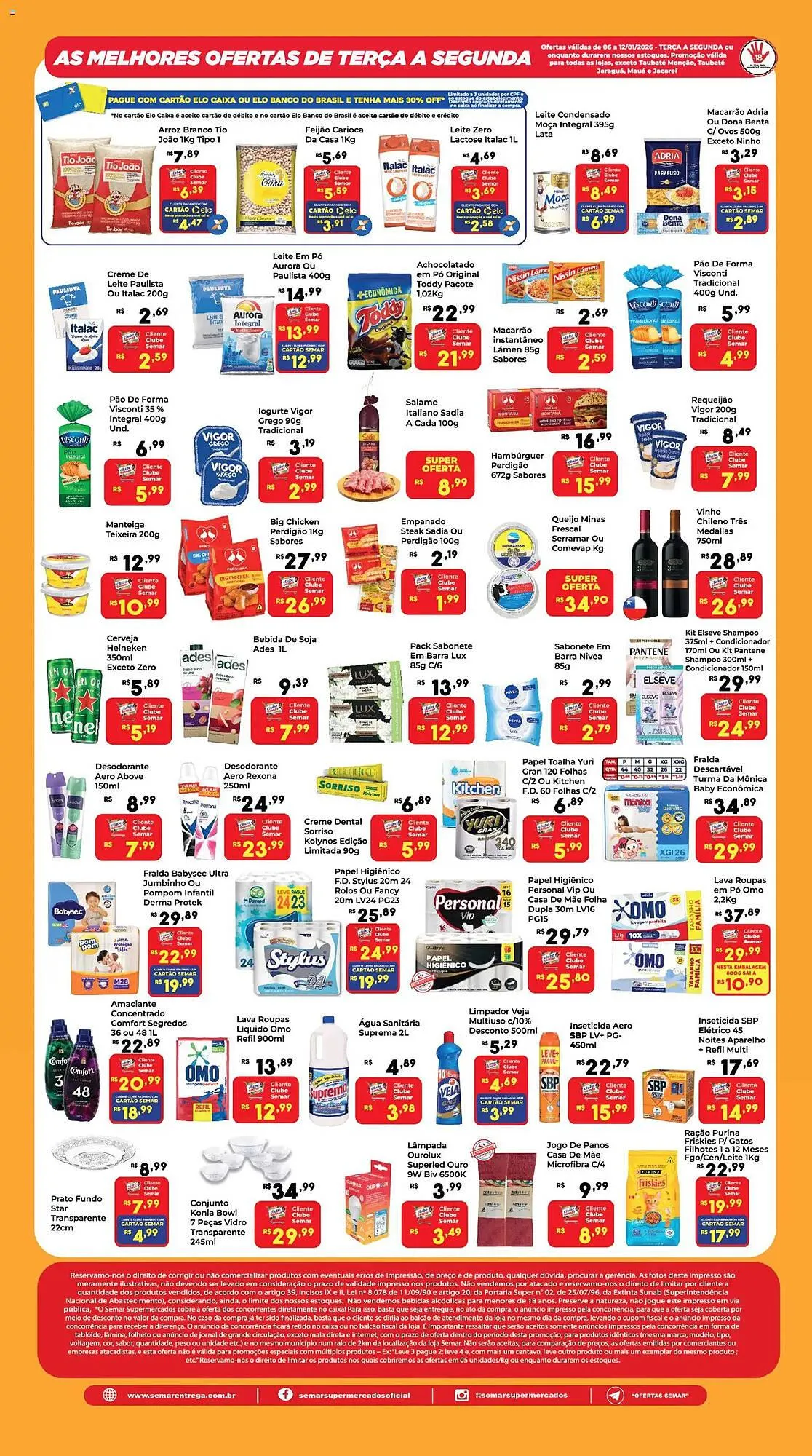 Encarte de Folheto Semar Supermercado 6 de janeiro até 12 de janeiro 2026 - Pagina 2