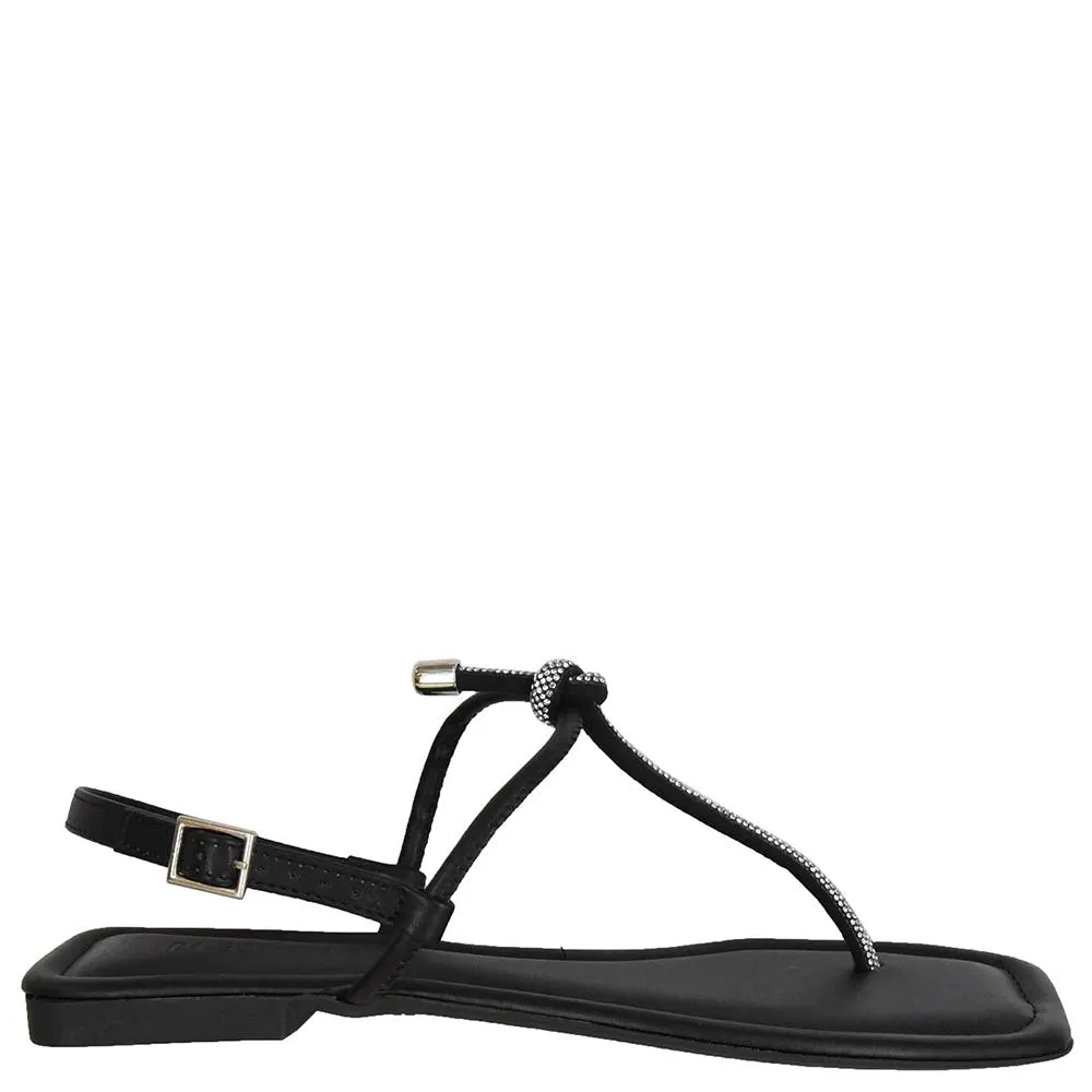 SANDALIA BAIXA DEDO STRASS