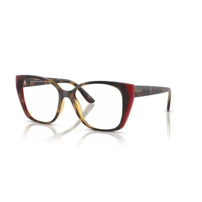 Armação de Óculos de Grau Feminina Vogue Borboleta VO5577L cor Marrom/Vermelho