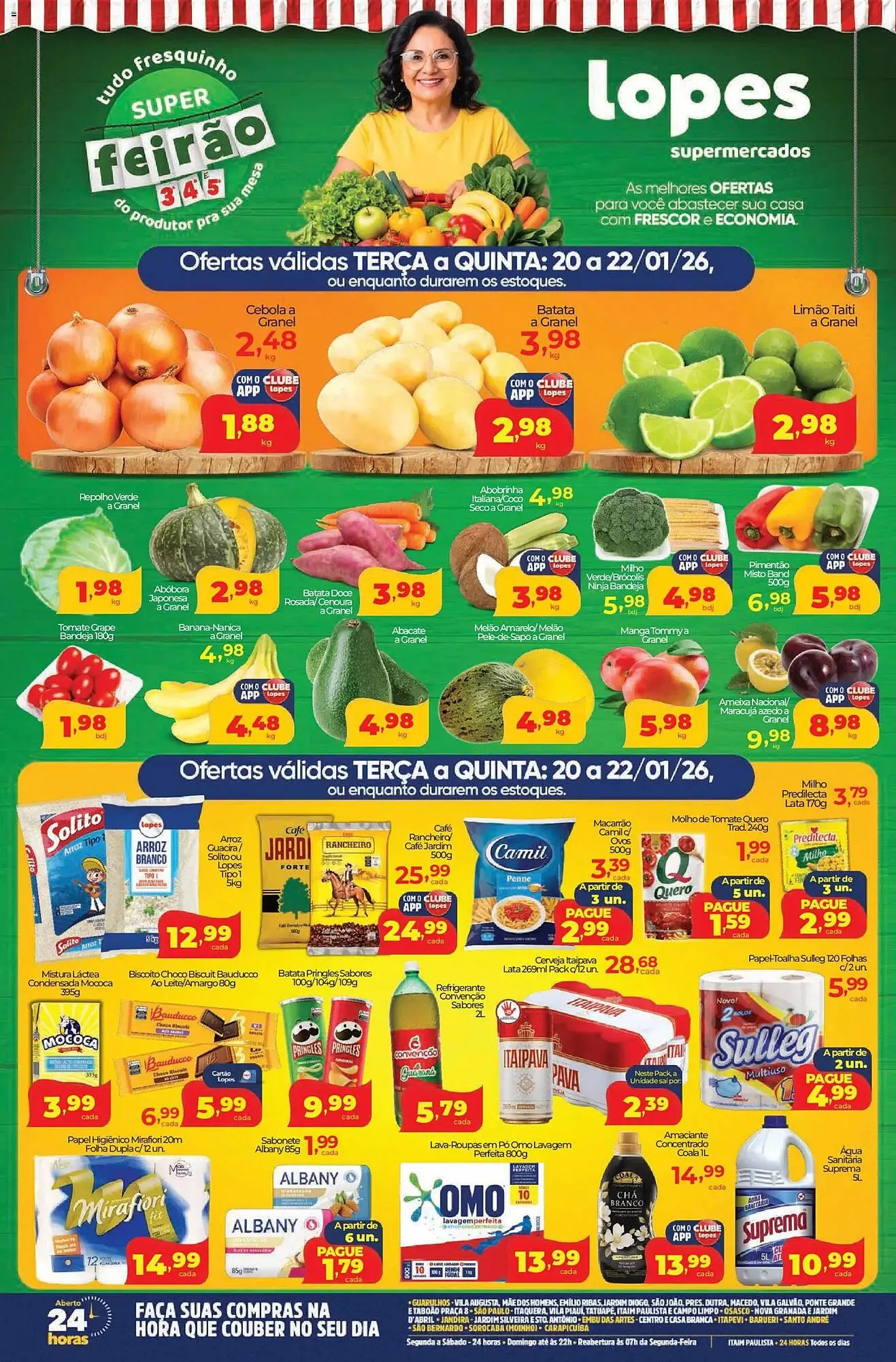 Encarte de Folheto Lopes Supermercados 20 de janeiro até 22 de janeiro 2026 - Pagina 1