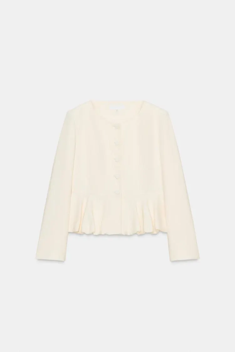 BLAZER PEPLUM COM LINHO