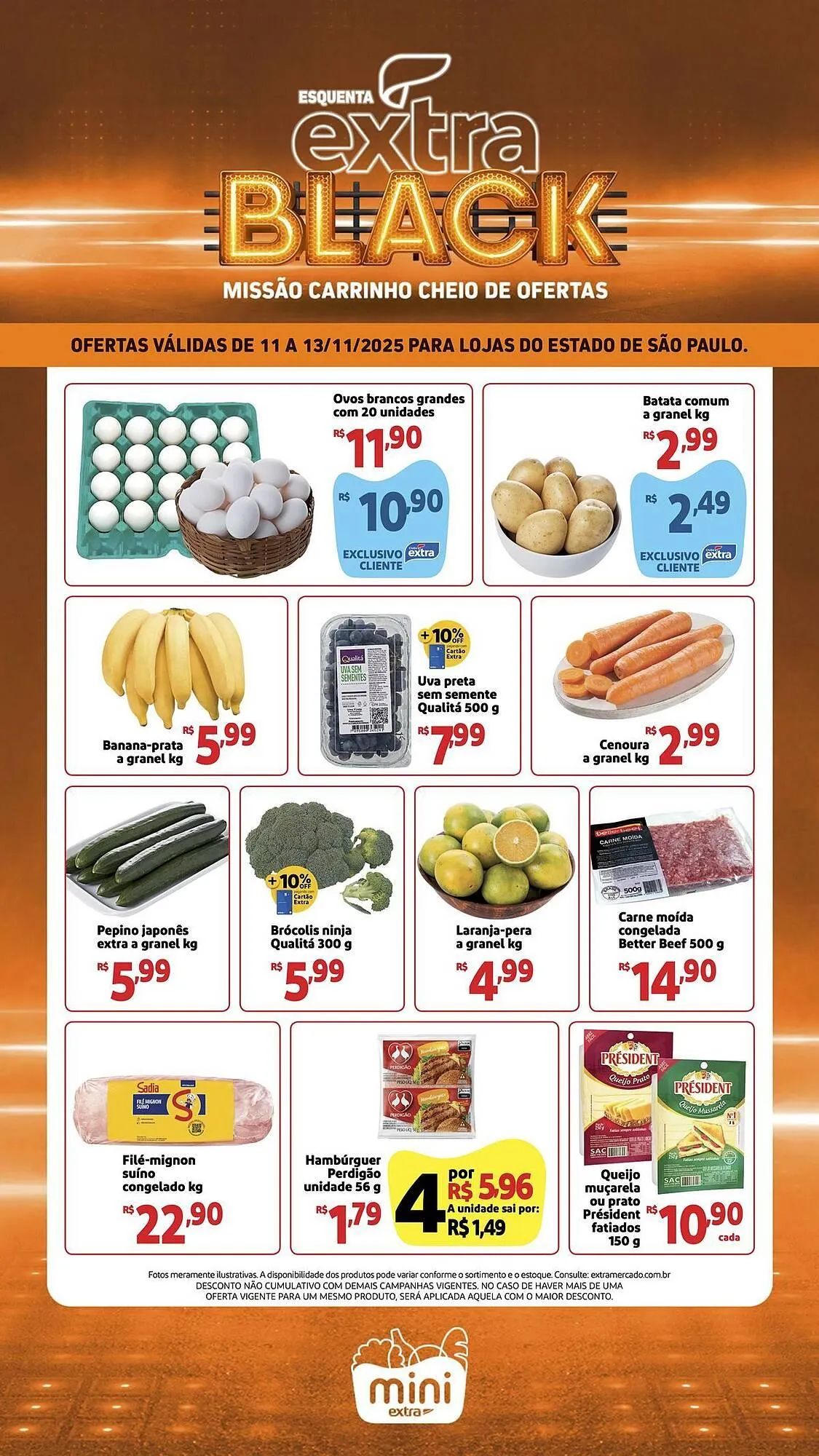 Encarte de Folheto Mini Extra 11 de novembro até 13 de novembro 2025 - Pagina 1