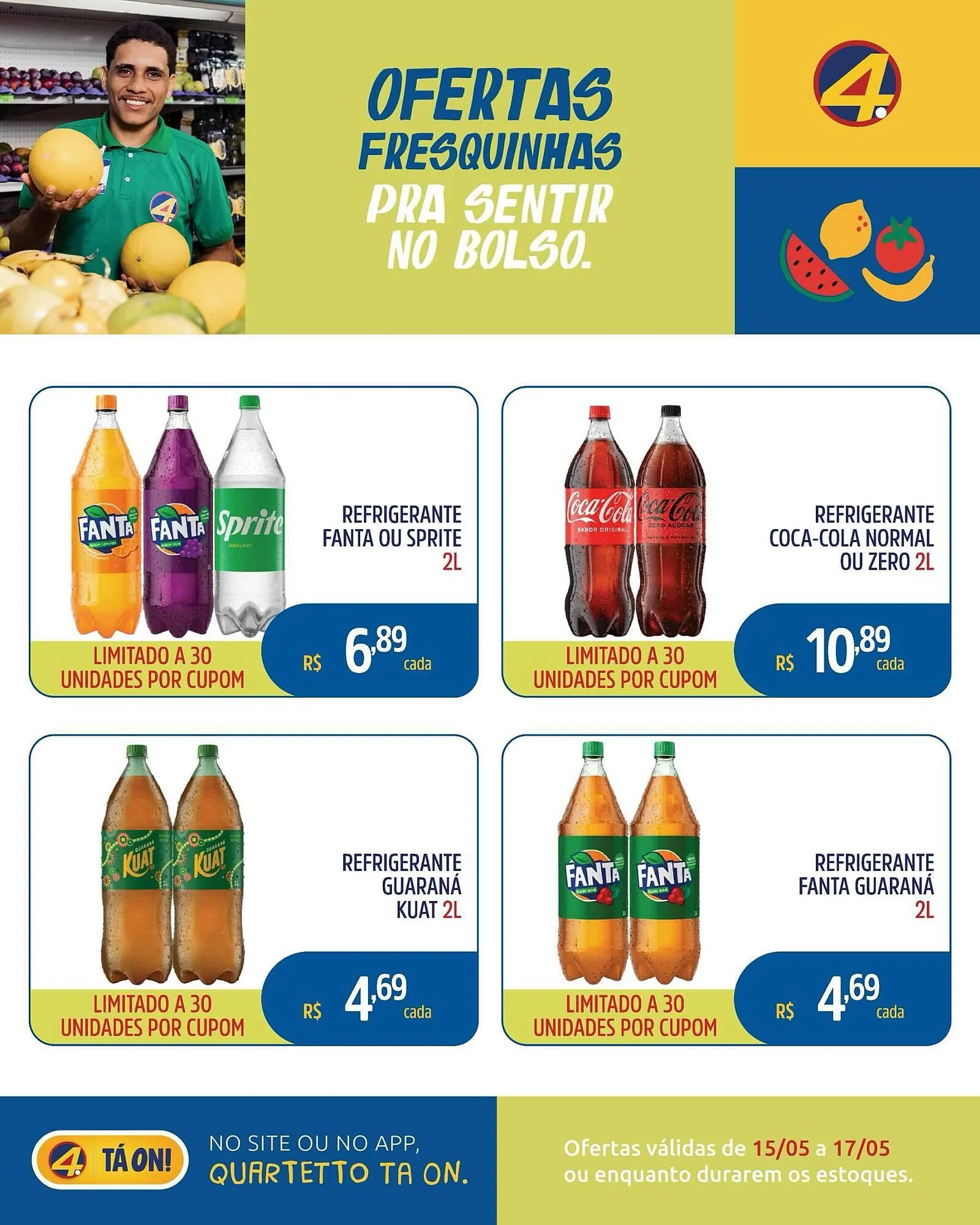 Encarte de Catálogo Quartetto Supermercados 15 de maio até 17 de maio 2026 - Pagina 5