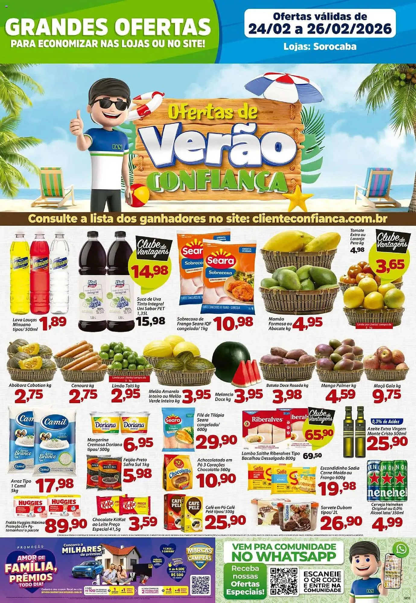 Encarte de Catálogo Confiança Supermercados 24 de fevereiro até 26 de fevereiro 2026 - Pagina 1