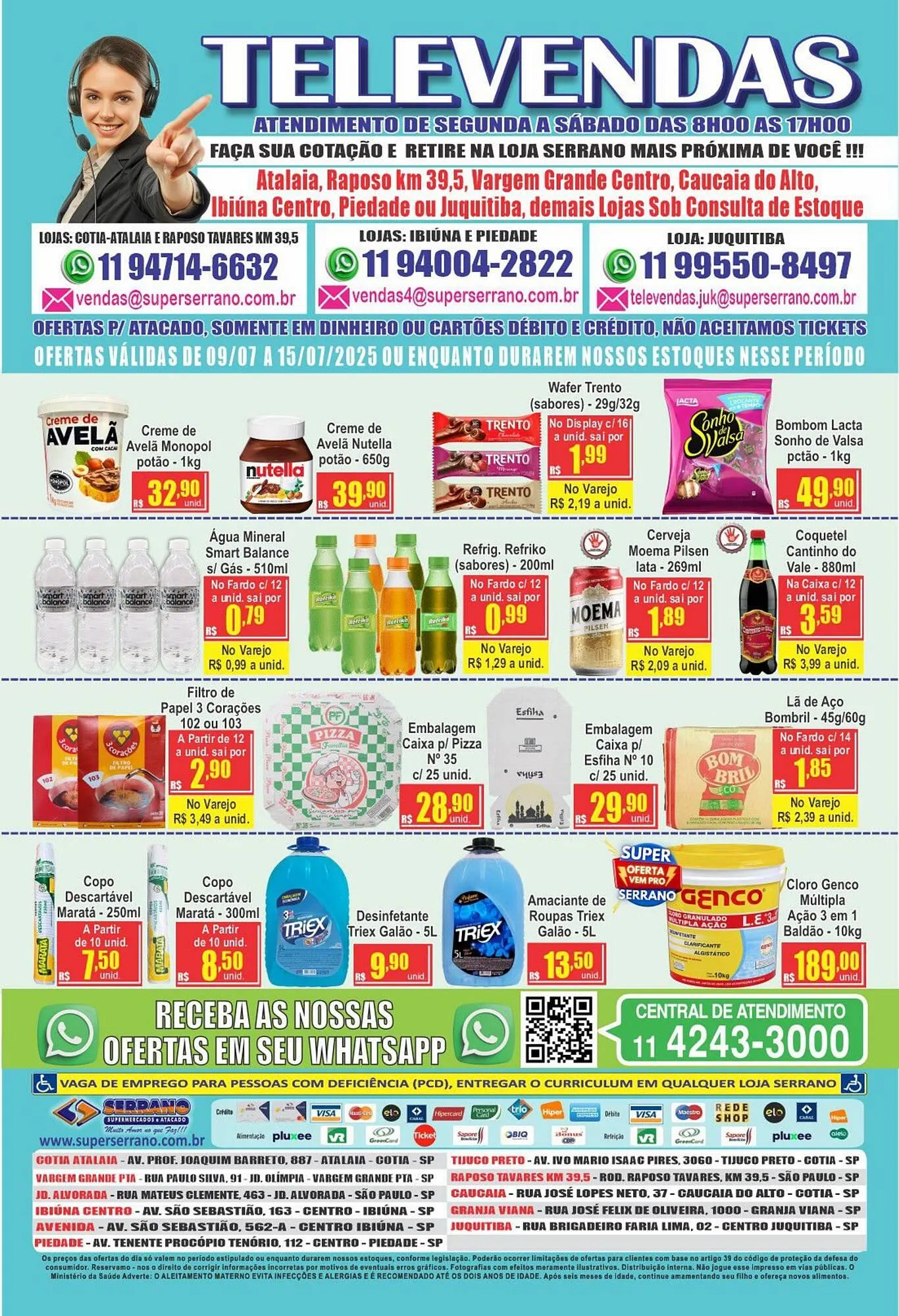 Encarte de Catálogo Serrano Supermercado 9 de julho até 15 de julho 2025 - Pagina 8