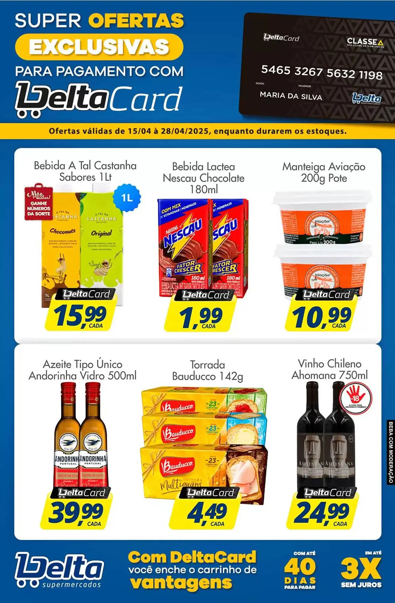 Encarte de Catálogo Delta Supermercados 15 de abril até 28 de abril 2025 - Pagina 1