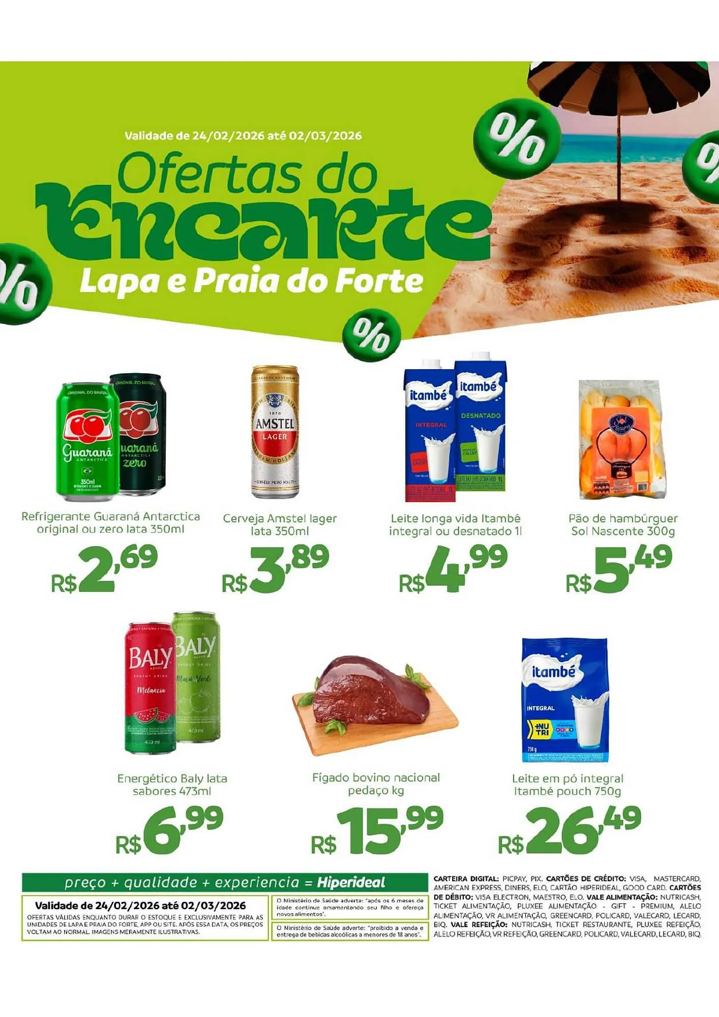 Encarte de Catálogo Hiperideal Supermercados 23 de fevereiro até 2 de março 2026 - Pagina 1