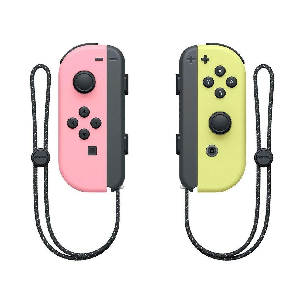 Controle Joy-Con Nintendo Switch Rosa Pastel/Amarelo Pastel
